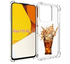 Чехол MyPads Кола-в-стакане для Vivo Y35 4G 2022 / Vivo Y22