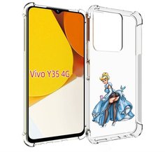 Чехол MyPads девушка-в-платье-красивая женский для Vivo Y35 4G 2022 / Vivo Y22
