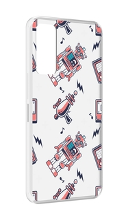 Чехол MyPads мини-роботы для TCL 30 / TCL 30 5G / TCL 30+ plus