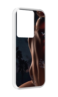 Чехол MyPads белые-татуировки-на-теле для Itel Vision 3 Plus / Itel P38 Pro