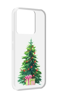 Чехол MyPads Елка новогодняя с подарками акварель для Tecno Spark Go 2022 / Tecno Spark 8C
