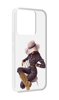 Чехол MyPads загадочная-девушка-в-костюме женский для Tecno Spark Go 2022 / Tecno Spark 8C