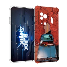 Чехол MyPads машина мчится с дымком для Xiaomi Black Shark 5 Pro