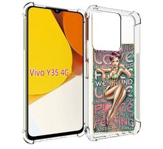 Чехол MyPads постер-рианна для Vivo Y35 4G 2022 / Vivo Y22