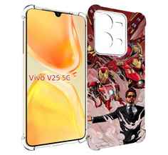 Чехол MyPads Тони-Старк-и-костюмы для Vivo V25 5G / V25e