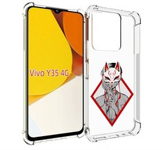 Чехол MyPads девушка в маске япония для Vivo Y35 4G 2022 / Vivo Y22