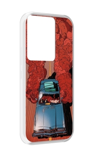 Чехол MyPads машина мчится с дымком для Itel Vision 3 Plus / Itel P38 Pro