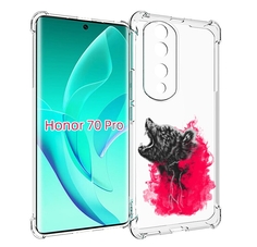 Чехол MyPads медведь в дымке для Honor 70 Pro / 70 Pro Plus