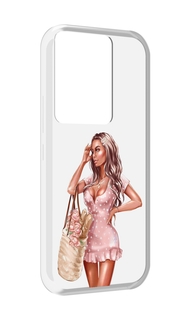 Чехол MyPads Девушка-в-мини-платье женский для Itel Vision 3 Plus / Itel P38 Pro