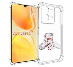 Чехол MyPads Любовный-стакан для Vivo V25 5G / V25e
