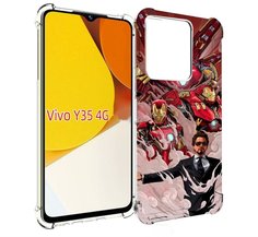 Чехол MyPads Тони-Старк-и-костюмы для Vivo Y35 4G 2022 / Vivo Y22