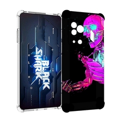 Чехол MyPads скелет-робот-фиолетовый для Xiaomi Black Shark 5 Pro