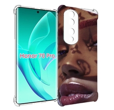 Чехол MyPads лицо девушки тень женский для Honor 70 Pro / 70 Pro Plus