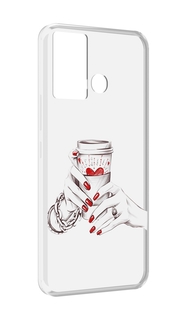 Чехол MyPads Любовный-стакан для Infinix Hot 12 Play