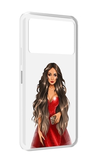 Чехол MyPads девушка-в-вечернем-платье женский для Infinix NOTE 12 VIP (X672)