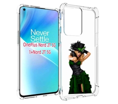 Чехол MyPads девушка-в-модном-длинном-платье женский для OnePlus Nord 2T