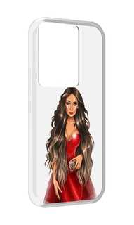 Чехол MyPads девушка-в-вечернем-платье женский для Itel Vision 3 Plus / Itel P38 Pro