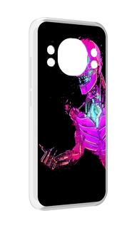 Чехол MyPads скелет-робот-фиолетовый для Doogee S98 / S98 Pro