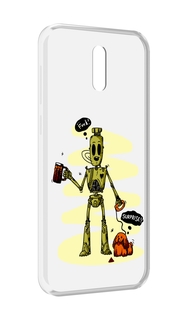 Чехол MyPads прикольный робот для Alcatel 3L (2019)