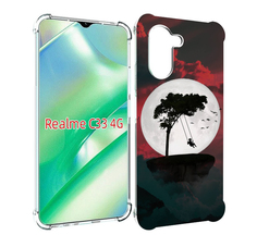Чехол MyPads качели-над-пропастью для Realme C33 4G