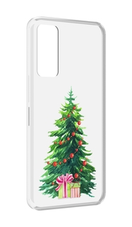 Чехол MyPads Елка новогодняя с подарками акварель для TCL 30 / TCL 30 5G / TCL 30+ plus