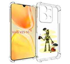 Чехол MyPads прикольный робот для Vivo V25 5G / V25e