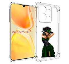 Чехол MyPads девушка-в-модном-длинном-платье женский для Vivo V25 5G / V25e
