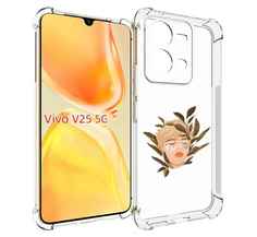 Чехол MyPads лицо-с-патчами для Vivo V25 5G / V25e
