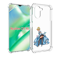 Чехол MyPads девушка-в-платье-красивая женский для Realme C33 4G