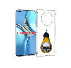 Чехол MyPads череп в лампочке для Honor X30 / Magic4 Lite 5G