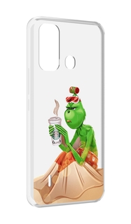 Чехол MyPads Гринч-в-платье для ITEL A49 / A58 / A58 Pro
