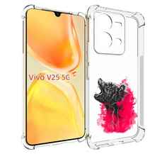 Чехол MyPads медведь в дымке для Vivo V25 5G / V25e