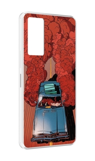 Чехол MyPads машина мчится с дымком для Infinix Note 11