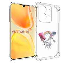 Чехол MyPads абстракция руки в татуировках для Vivo V25 5G / V25e