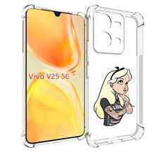 Чехол MyPads принцесса-в-татуировках женский для Vivo V25 5G / V25e