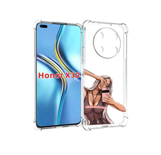 Чехол MyPads девушка-в-прозрачной-одежде для Honor X30 / Magic4 Lite 5G