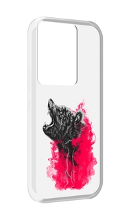 Чехол MyPads медведь в дымке для Itel Vision 3 Plus / Itel P38 Pro