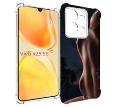Чехол MyPads белые-татуировки-на-теле для Vivo V25 5G / V25e