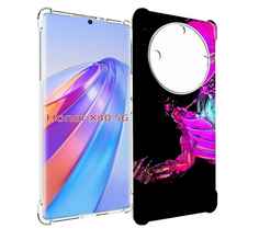 Чехол MyPads скелет-робот-фиолетовый для Honor X40