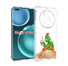 Чехол MyPads Гринч-в-платье для Honor Magic4 Pro
