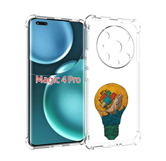 Чехол MyPads кит в лампочке с парусами для Honor Magic4 Pro