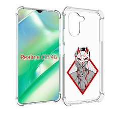 Чехол MyPads девушка в маске япония для Realme C33 4G