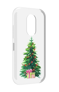 Чехол MyPads Елка новогодняя с подарками акварель для Doogee S61 / S61 Pro