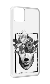 Чехол MyPads черно белая ваза в абстракции для Blackview A55