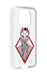 Чехол MyPads девушка в маске япония для Oukitel WP16