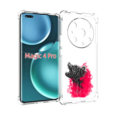 Чехол MyPads медведь в дымке для Honor Magic4 Pro