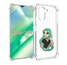 Чехол MyPads рапунцель-в-тату женский для Realme C33 4G