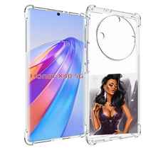 Чехол MyPads нарисованная-девушка-в-фиолетовом-платье женский для Honor X40