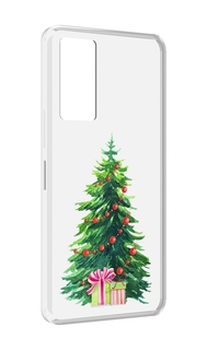 Чехол MyPads Елка новогодняя с подарками акварель для Infinix Note 11