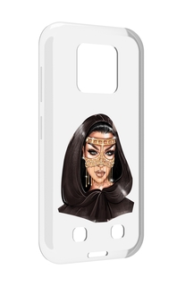 Чехол MyPads девушка-в-золотой-маске для Oukitel WP18